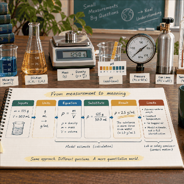 Scientific measurement supporting visual Small WorldCalculate visual showing measurement, units, equation, substitution, result, and limits for Current Divider